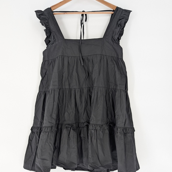 Gray Tiered Ruffle‎ Mini Sundress - Picture 2 of 12